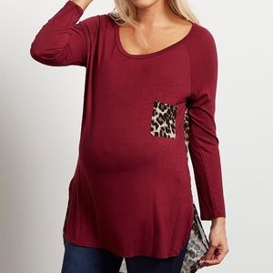 ❄️3/$20❄️ Red & Leopard Mat. Top